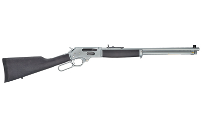 HENRY H009GAW SIDE GATE ALL WEATHER FULL SIZE 30-30 WIN 5+1 20" HARD CHROME PLATED STEEL BARREL, SATIN HARD CHROME STEEL RECEIVER, STAINED HARDWOOD STOCK RIGHT HAND