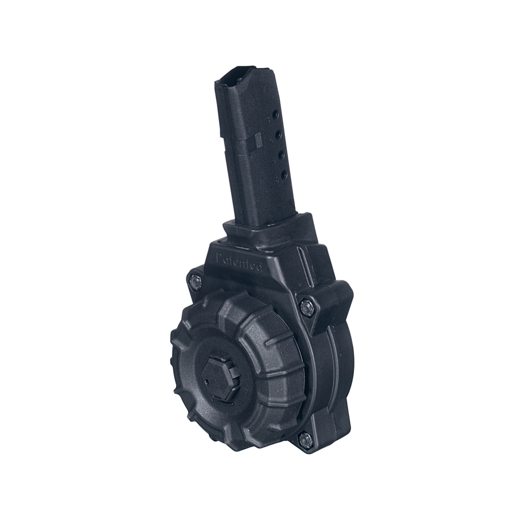 PROMAG DRMA34 STANDARD  30RD DRUM 9MM LUGER COMPATIBLE W/ GLOCK 43 BLACK DUPONT ZYTEL POLYMER
