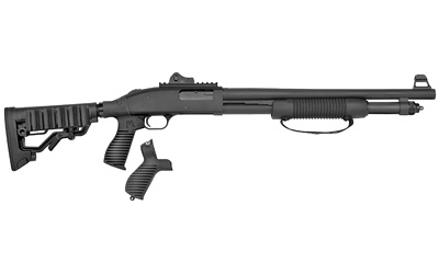 MOSSBERG 50696 590 TACTICAL SPX 12 GAUGE 3" 6+1 18.50" CYLINDER BORE BARREL MATTE BLUED REC BLACK FLEX 6 POSITION STOCK INCLUDES FLEX PISTOL GRIP & FO, GHOST RING SIGHTS