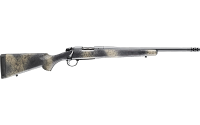 BERGARA RIFLES B14SM519 B-14 WILDERNESS RIDGE 6.5 PRC 2+1 24" THREADED, SNIPER GRAY CERAKOTE BARREL/REC, SOFTTOUCH WOODLAND CAMO SYNTHETIC STOCK, OMNI MUZZLE BRAKE