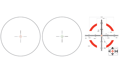 TRIJICON 2900032 CREDO  MATTE BLACK 1-8X28MM 34MM TUBE LED ILLUMINATED RED/GREEN MRAD SEGMENTED CIRCLE RETICLE