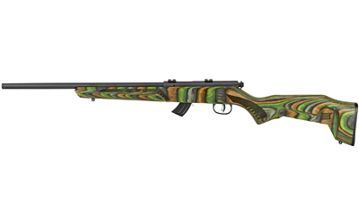 SAVAGE ARMS 26736 MARK II MINIMALIST FULL SIZE 22 LR 10+1 18" MATTE BLACK THREADED BARREL, MATTE BLACK DRILLED & TAPPED CARBON STEEL RECEIVER, GREEN BOYD'S MINIMALIST LAMINATE STOCK, RIGHT HAND