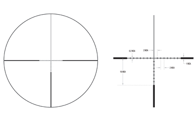 TRIJICON 2800002 ASCENT  3-12X 40MM OBJ 36.30-9.10 FT @ 100 YDS FOV 30MM TUBE MATTE BLACK FINISH BDC TARGET HOLDS