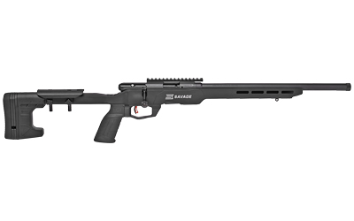 SAVAGE ARMS 70248 B22 PRECISION FULL SIZE BOLT ACTION 22 LR 10+1 18" BARREL, MATTE BLACK METAL FINISH & ADJUSTABLE MDT ACC ALUMINUM CHASSIS MATTE BLACK STOCK
