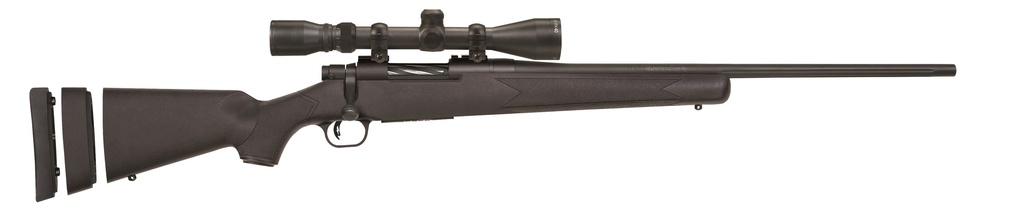 MOSSBERG 28094 PATRIOT SUPER BANTAM YOUTH 350 LEGEND 4+1 22" MATTE BLUED FLUTED STEEL BARREL & RECEIVER, BLACK SYNTHETIC STOCK,  3-9X40MM DUPLEX SCOPE