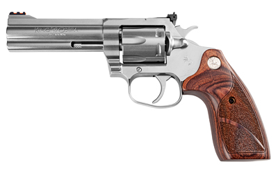 COLT MFG KCOBRASB4TS KING COBRA TARGET 357 MAG 6 SHOT 4.25" MATTE STAINLESS BARREL, CYLINDER & STEEL FRAME. ALTAMONT WOOD GRIP