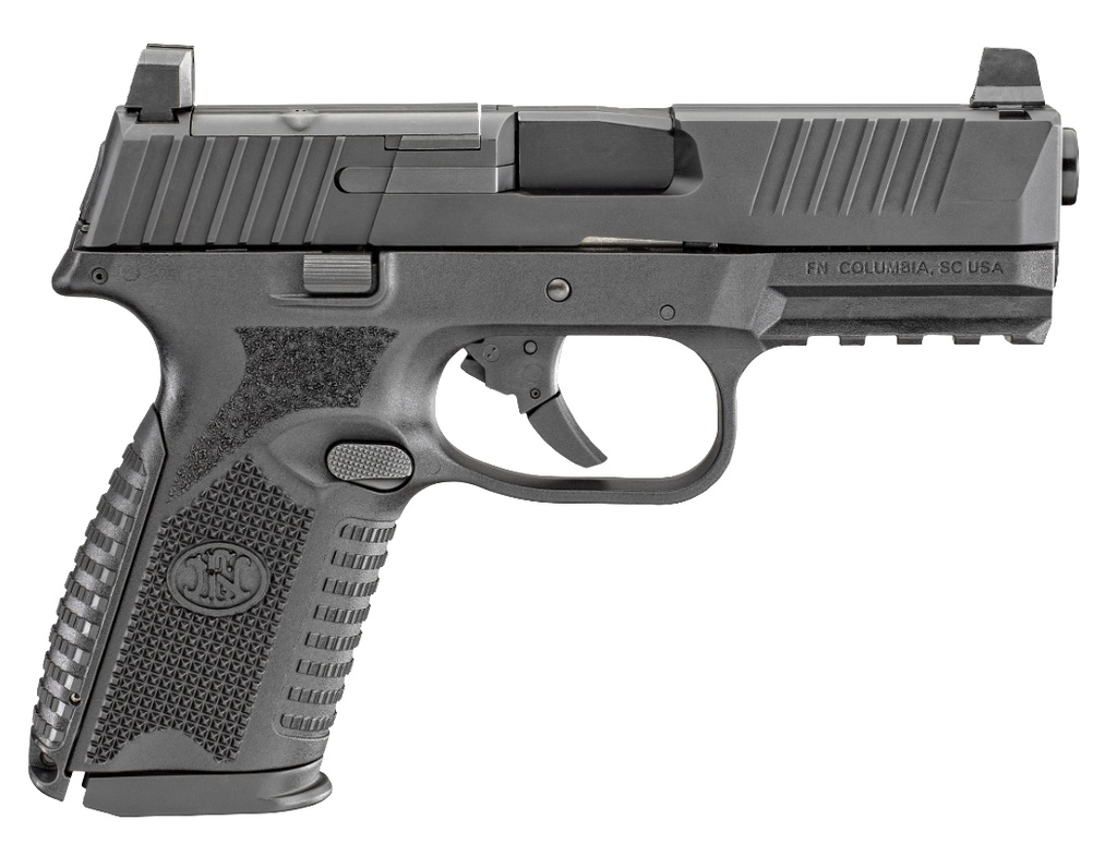 FN 66100588 509M MRD MID-SIZE 9MM LUGER 10+1 4" BLACK RECESSED CROWN BARREL, MATTE BLACK OPTIC READY/SERRATED STAINLESS STEEL SLIDE, MATTE BLACK POLYMER FRAME W/PICATINNY RAIL, AMBIDEXTROUS