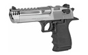 MAGNUM RESEARCH DE44L5BC DESERT EAGLE L5 44 REM MAG 5" WITH MUZZLE BRAKE 8+1 BLACK HARDCOAT ANODIZED ALUMINUM BRUSHED CHROME CARBON STEEL SLIDE BLACK HOGUE WRAPAROUND RUBBER GRIP