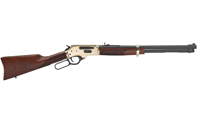HENRY H0243030 SIDE GATE  FULL SIZE 30-30 WIN 5+1 20" BLUED STEEL BARREL, POLISHED BRASS RECEIVER, AMERICAN WALNUT STOCK RIGHT HAND