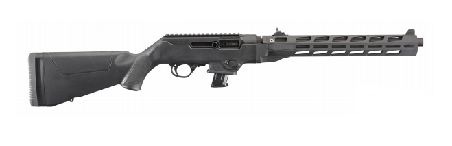 RUGER 19116 PC CARBINE *CA COMPLIANT 9MM LUGER 10+1 16.12" FLUTED BARREL, TYPE III HARD COAT ANODIZED ALUMINUM ALLOY RECEIVER, SYNTHETIC STOCK, M-LOK ACCESSORY SLOTS, OPTICS READY