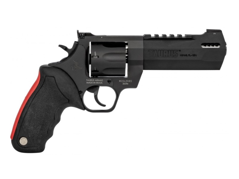 TAURUS 2357051RH RAGING HUNTER  357 MAG 7RD 5.12" MATTE BLACK OXIDE STEEL BLACK RUBBER WITH INTEGRATED RED CUSHION INSERT GRIP