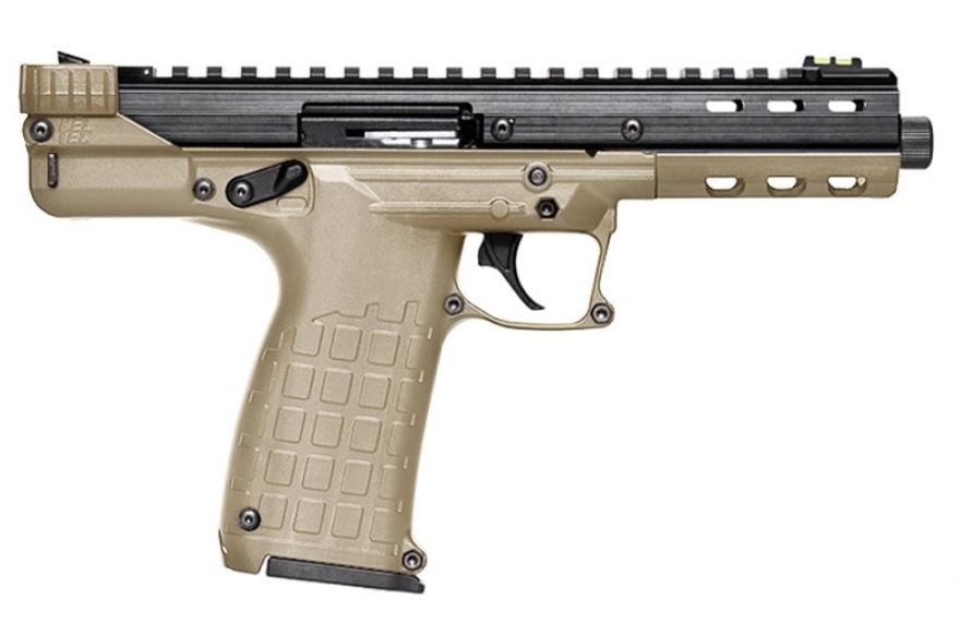 KEL-TEC CP33TAN CP33  22 LR 33+1 5.50" BLACK PORTED/THREADED BARREL, BLACK SERRATED/OPTIC READY SLIDE, TAN POLYMER FRAME W/M-LOK, POLYMER GRIP, AMBIDEXTROUS