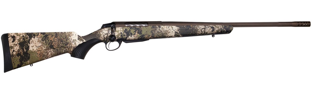 TIKKA JRTXVW340 T3X LITE 270 WSM 3+1 24.30" MIDNIGHT BRONZE CERAKOTE FLUTED THREADED BARREL, DRILLED & TAPPED STEEL RECEIVER, VEIL WIDELAND FIXED SYNTHETIC STOCK, BLACK INTERCHANGEABLE BACKSTRAP GRIP