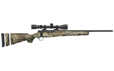 MOSSBERG 28065 PATRIOT SUPER BANTAM 243 WIN CALIBER WITH 5+1 CAPACITY, 20" FLUTED BARREL, BLUED METAL FINISH & TRUETIMBER STRATA SYNTHETIC STOCK RIGHT HAND (YOUTH) INCLUDES 3-9X40MM SCOPE