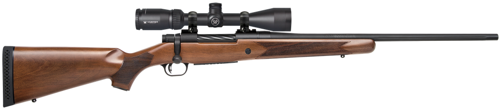 MOSSBERG 28059 PATRIOT  25-06 REM CALIBER WITH 5+1 CAPACITY, 22" FLUTED BARREL, MATTE BLUED METAL FINISH & WALNUT STOCK RIGHT HAND (FULL SIZE) INCLUDES VORTEX CROSSFIRE II 3-9X40MM SCOPE