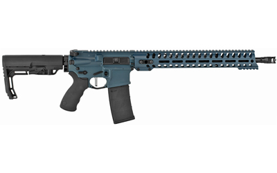PATRIOT ORDNANCE FACTORY 01580 WONDER  5.56X45MM NATO 16.50" 30+1 BLUE TITANIUM CERAKOTE 6 POSITION MFT MINIMALIST STOCK