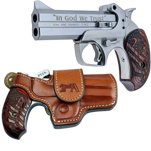 BOND ARMS PT2A PROTECT THE 2ND AMENDMENT DERRINGER SINGLE 45 COLT (LC)/410 GAUGE 4.25" 2 ROUND STAINLESS STEEL