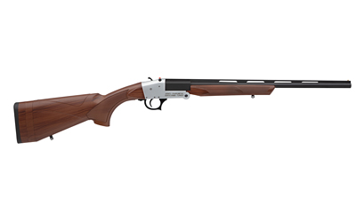 ROCK ISLAND TK104 TRADITIONAL SINGLE SHOT 410 GAUGE WITH 20" BLACK PARKERIZED BARREL, 3" CHAMBER, 1RD CAPACITY, SILVER ANODIZED METAL FINISH & WOODGRAIN FINISH SYNTHETIC STOCK RIGHT HAND (FULL SIZE)