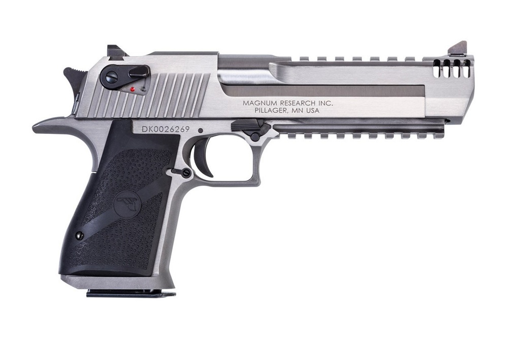 MAGNUM RESEARCH DE429SRMB DESERT EAGLE MARK XIX 429 DE 6" WITH MUZZLE BRAKE 7+1 MATTE STAINLESS STEEL FRAME 7 SLIDE BLACK RUBBER GRIP