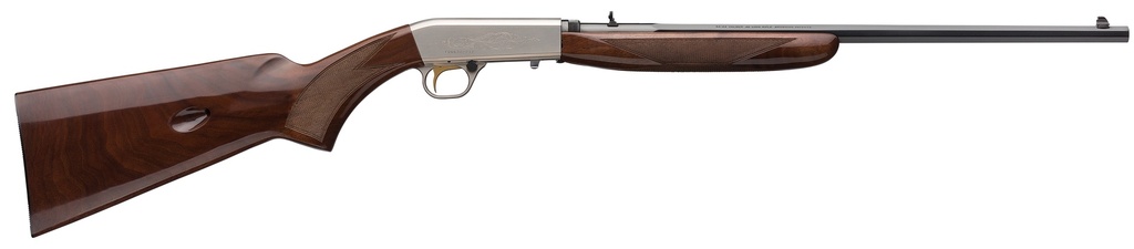 BROWNING 021023102 SA-22  22 LR 11+1 19.375" POLISHED BLUED/ 19.30" OCTAGON BARREL, SATIN NICKEL RECEIVER, GLOSS BLACK WALNUT/ WOOD STOCK, RIGHT HAND