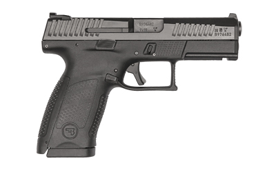 CZ-USA 91531 P-10 C  COMPACT FRAME 9MM LUGER 15+1 4.02" BLACK STAINLESS STEEL BARREL, BLACK NITRIDE SERRATED STEEL SLIDE, BLACK POLYMER FRAME W/PICATINNY RAIL, INTERCHANGEABLE BACKSTRAP GRIP