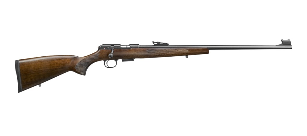 CZ-USA 02302 CZ 457 LUX FULL SIZE 22 WMR 5+1 24" BLACK NITRIDE BLACK NITRIDE STEEL RECEIVER TURKISH WALNUT FIXED EUROPEAN-STYLE STOCK RIGHT HAND
