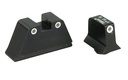 TRIJICON 600689 SUPPRESSOR/OPTIC HEIGHT SIGHTS  GREEN/TRITIUM WHITE OUTLINE FRONT SIGHT-GREEN/TRITIUM WHITE OUTLINE REAR SIGHT GLOCK 20/21 LARGE FRAME