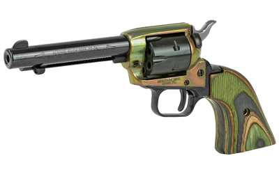 HERITAGE MFG RR22CH4 ROUGH RIDER  22 LR 6 SHOT, 4.75" BLACK OXIDE STEEL BARREL, SIMULATED CASE HARDENED ZINC ALLOY FRAME, BLACK OXIDE CYLINDER, CAMO LAMINATE GRIP, MANUAL SAFETY, EXPOSED HAMMER