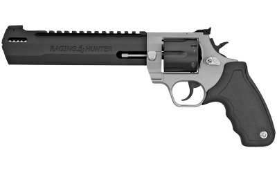 TAURUS 2-440085RH RAGING HUNTER  44 REM MAG 6RD 8.37" BLACK STAINLESS STEEL BARREL MATTE BLACK OXIDE CYLINDER MATTE STAINLESS STEEL FRAME BLACK RUBBER WITH INTEGRATED RED CUSHION INSERT GRIP