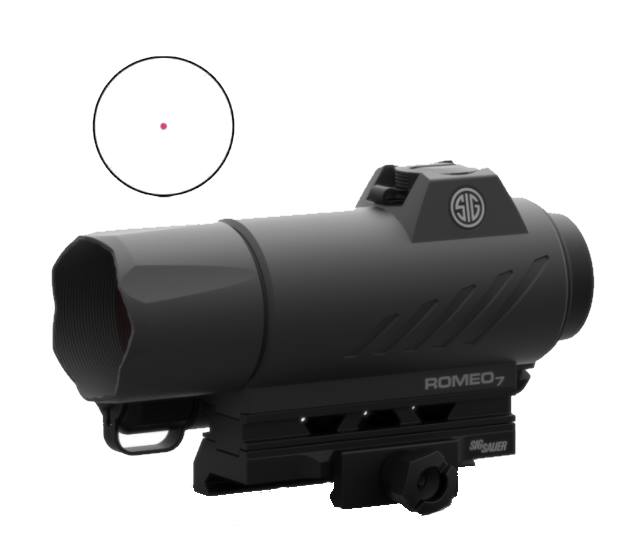 SIG SAUER ELECTRO-OPTICS SOR71001 ROMEO7  BLACK 1 X 30 MM 2 MOA RED DOT