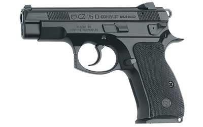 CZ-USA 91194 75D PCR COMPACT FRAME 9MM LUGER 14+1 3.75" BLACK STEEL BARREL, BLACK STEEL SERRATED SLIDE, BLACK POLYCOAT ALUMINUM FRAME W/BEAVERTAIL, BLACK RUBBER GRIP, RIGHT HAND