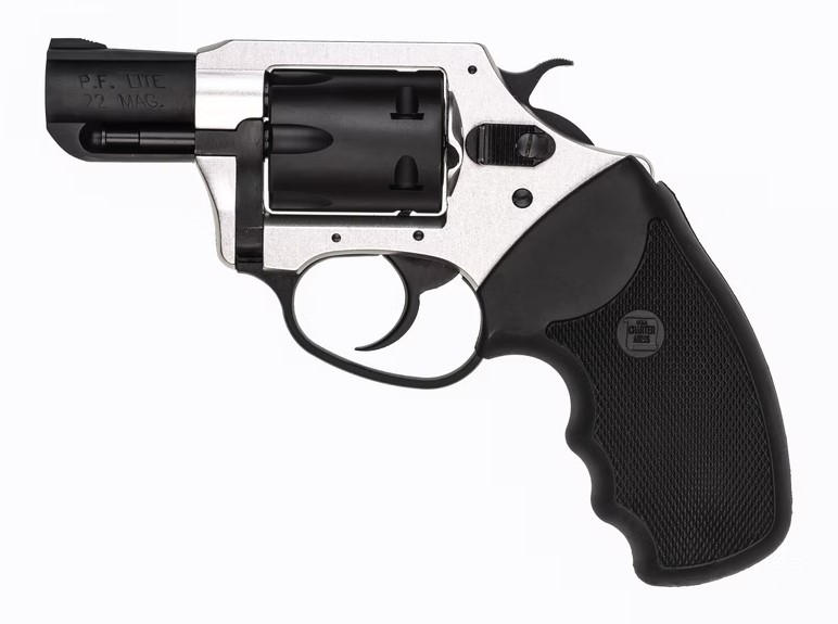 CHARTER ARMS 52370 PATHFINDER LITE SMALL 22 WMR, 8 SHOT 2" MATTE STAINLESS STEEL BARREL & CYLINDER, AIRCRAFT ALUMINUM FRAME W/BLACK FINGER GROOVED RUBBER GRIP, EXPOSED HAMMER