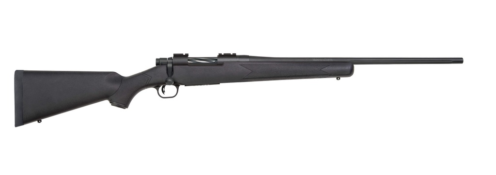 MOSSBERG 27877 PATRIOT  FULL SIZE 25-06 REM 5+1 22" MATTE BLUED FLUTED BARREL, DRILLED & TAPPED MATTE BLUED STAINLESS STEEL RECEIVER, WALNUT FIXED STOCK, RIGHT HAND