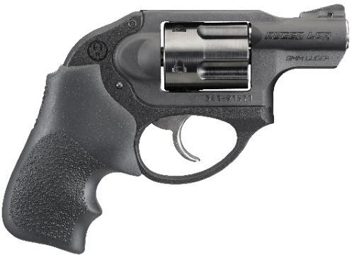 RUGER 5456 LCR  SMALL FRAME 9MM LUGER 5RD 1.87" MATTE BLACK STEEL BARREL, BLACK PVD CYLINDER, MATTE BLACK STAINLESS STEEL FRAME, BLACK HOGUE TAMER MONOGRIP, CONCEALED HAMMER