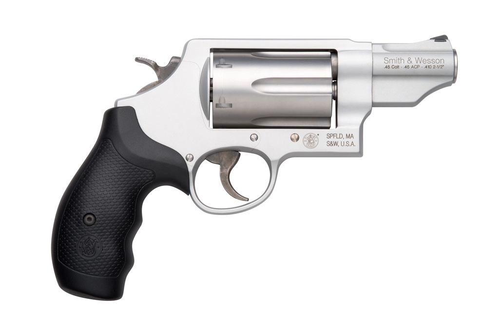 SMITH & WESSON 160410 GOVERNOR  45 COLT (LC) OR 2.50" 410 GAUGE, 2.75" STAINLESS BARREL, 6RD  STAINLESS CYLINDER, MATTE SILVER SCANDIUM ALLOY Z-FRAME, BLACK POLYMER GRIP