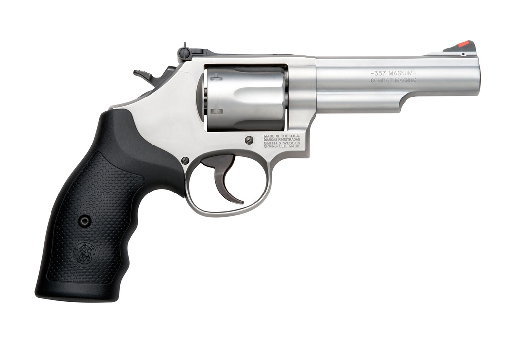 SMITH & WESSON 162662 MODEL 66  357 MAG OR 38 S&W SPL +P STAINLESS STEEL 4.25" BARREL, 6 SHOT MATTE STAINLESS STEEL K-FRAME, RED RAMP FRONT/WHITE OUTLINE REAR SIGHTS, INTERNAL LOCK