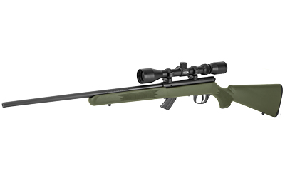 SAVAGE ARMS 26721 MARK II FXP 22 LR CALIBER WITH 5+1 CAPACITY, 21" BARREL, MATTE BLUED METAL FINISH & OD GREEN SYNTHETIC STOCK RIGHT HAND (FULL SIZE) INCLUDES 3-9X40MM SCOPE