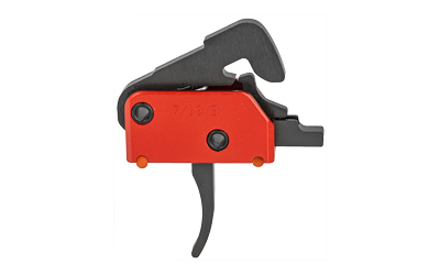 PATRIOT ORDNANCE FACTORY 00457 DROP-IN  SINGLE-STAGE CURVED TRIGGER WITH 4.50 LBS DRAW WEIGHT & BLACK/RED FINISH FOR AR-PLATFORM