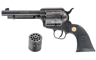 CHIAPPA FIREARMS CF340160D SAA 1873  MEDIUM FRAME 22 LR/22 WMR 10 SHOT, 5.50" BLUED STEEL BARREL, BLUED STEEL FRAME, BLUED CYLINDER, BLACK POLYMER GRIP, EXPOSED HAMMER