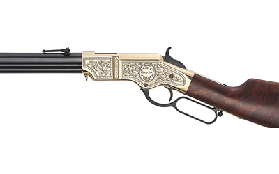 HENRY H011 ORIGINAL  FULL SIZE 44-40 WIN 13+1 24.50" BLUED OCTAGON BARREL, POLISHED BRASS RECEIVER, FANCY AMERICAN WALNUT WOOD STOCK, BRASS BUTTPLATE/PAD RIGHT HAND