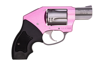 CHARTER ARMS 53851 UNDERCOVER LITE CHIC LADY SMALL 38 SPECIAL 5 SHOT 2" HIGH POLISHED STAINLESS STEEL BARREL & CYLINDER, PINK ALUMINUM FRAME W/BLACK FINGER GROOVED RUBBER GRIP, CONCEALED HAMMER