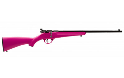SAVAGE ARMS 13780 RASCAL  YOUTH 22 LR 1RD 16.13" MATTE BLACK SPORTER BARREL, MATTE BLACK CARBON STEEL RECEIVER, PINK FIXED SYNTHETIC STOCK, RIGHT HAND