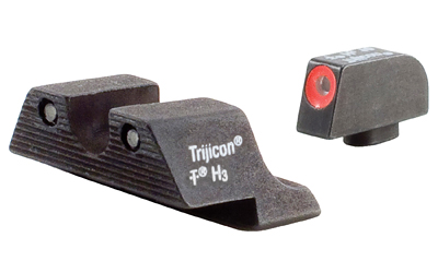 TRIJICON 600538 HD NIGHT SIGHTS  GREEN/TRITIUM ORANGE OUTLINE FRONT SIGHT-GREEN TRITIUM BLACK OUTLINE REAR SIGHT GLOCK 17/17L/19 STANDARD FRAME