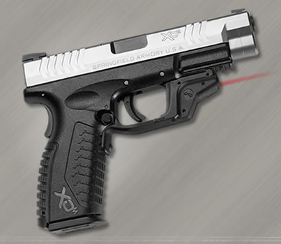 CRIMSON TRACE 0160901 LASERGUARD  FITS SPRINGFIELD XD/XD M (EXCEPT TACTICAL/SERVICE XD GEN 1 W/SINGLE RAIL NOTCH), RED LASER BLACK POLYMER