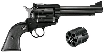 RUGER 0463 BLACKHAWK CONVERTIBLE 45 ACP/45 COLT (LONG COLT) 6RD 5.50" BLUED ALLOY STEEL BARREL, CYLINDER & FRAME, BLACK CHECKERED RUBBER GRIP, TRANSFER BAR SAFETY, EXPOSED HAMMER