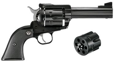 RUGER 0446 BLACKHAWK CONVERTIBLE 45 ACP/45 COLT (LONG COLT) 6RD 4.63" BLUED ALLOY STEEL BARREL, CYLINDER & FRAME, BLACK CHECKERED RUBBER GRIP, TRANSFER BAR SAFETY, EXPOSED HAMMER