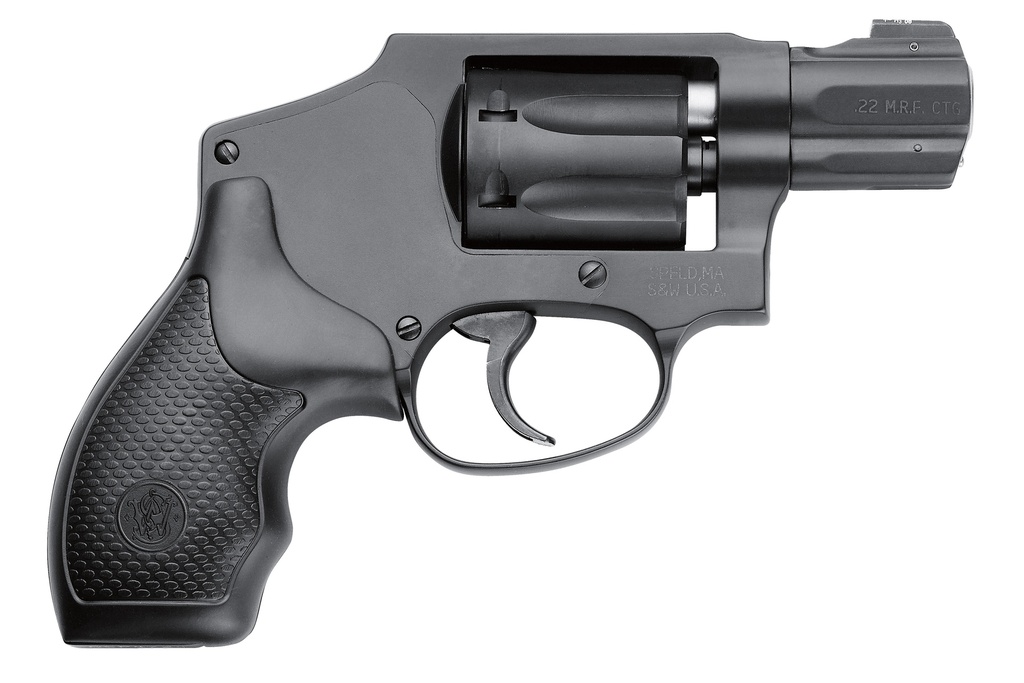 SMITH & WESSON 103351 MODEL 351 CLASSIC 22 WMR 7 SHOT 1.88" BLACK STAINLESS STEEL BARREL, BLACK ALUMINUM CYLINDER & J-FRAME, INTERNAL  HAMMER, XS SIGHTS WHITE DOT FRONT SIGHT
