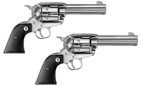 RUGER 5133 VAQUERO SASS 357 MAG 6RD 4.62" HIGH GLOSS STEEL BARREL, CYLINDER & FRAME, BLACK CHECKERED POLYMER GRIP, TRANSFER BAR SAFETY, MONTADO HAMMER (2 OF2)