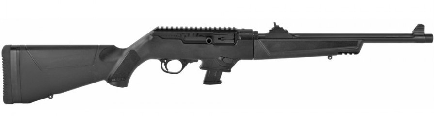 RUGER 19101 PC CARBINE *NY/CA COMPLIANT 9MM LUGER 10+1 16.12" FLUTED BARREL, TYPE III BLACK HARD COAT ANODIZED RECEIVER, SYNTHETIC STOCK, OPTICS READY