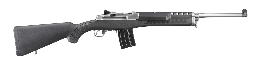 RUGER 5817 MINI-14 RANCH 5.56X45MM NATO 20+1 18.50" BARREL, MATTE STAINLESS STEEL, SYNTHETIC STOCK, OPTICS READY